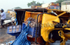 Tempo driver seriously injured in road mishap at Jeppinamogaru